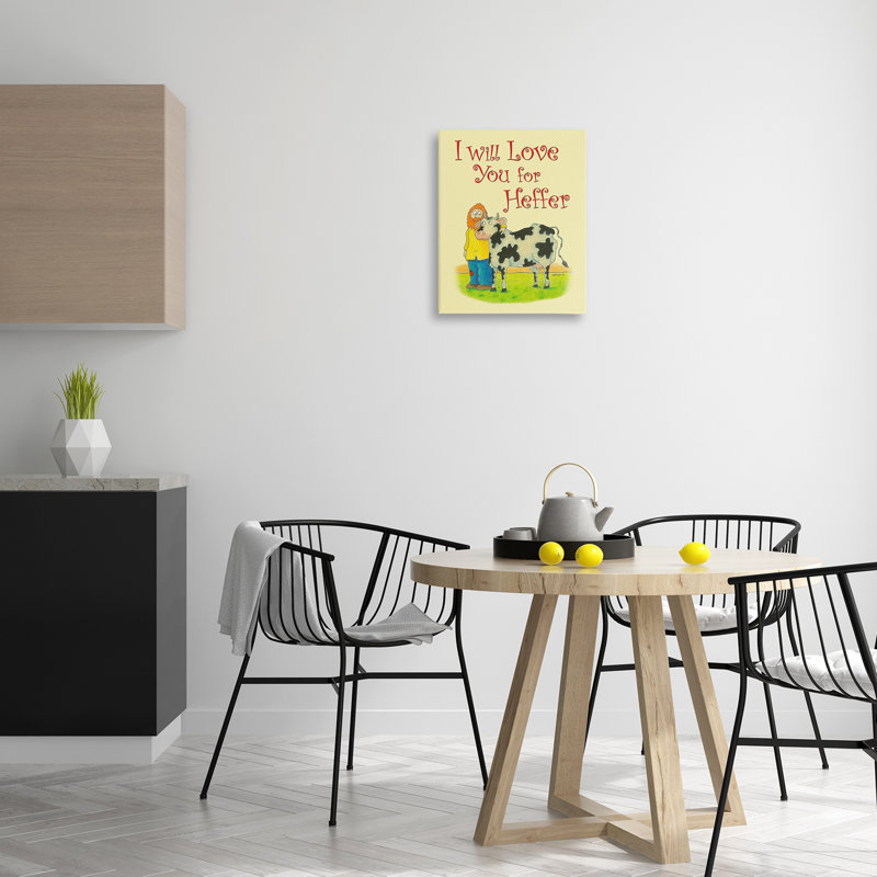 «Love You For Heffer», conception par Roger Straub, H 20 po x l 16 po
