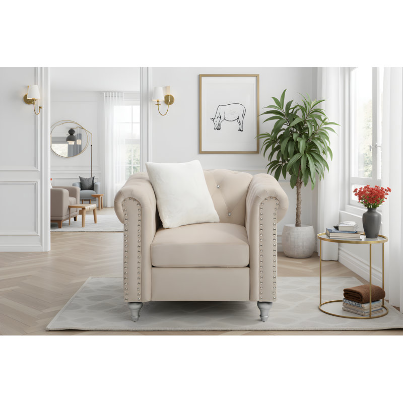Fauteuil d'appoint Julianne, Beige