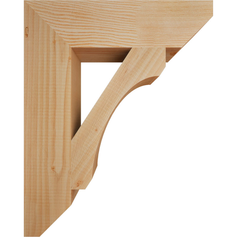 Support en bois / corbeau, Douglas (lisse), H 20 po x l 3,5 po x P 16 po