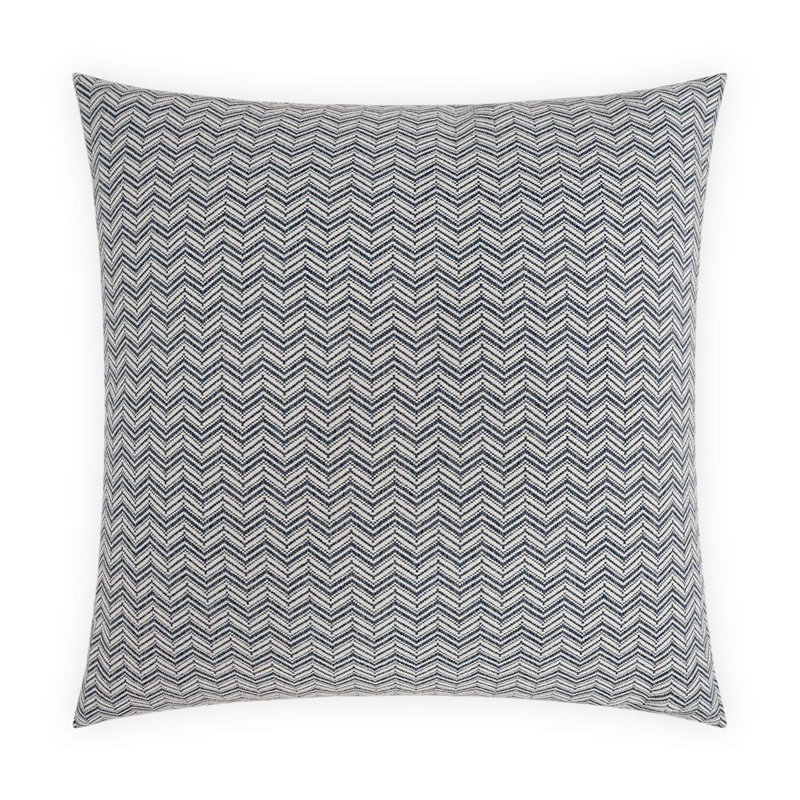 Cirrus Chevron Pillow Cover & Insert, Square 20", Navy