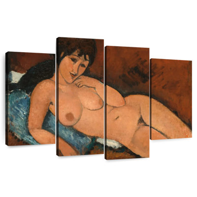 Leisha Nude On A Blue Cushion