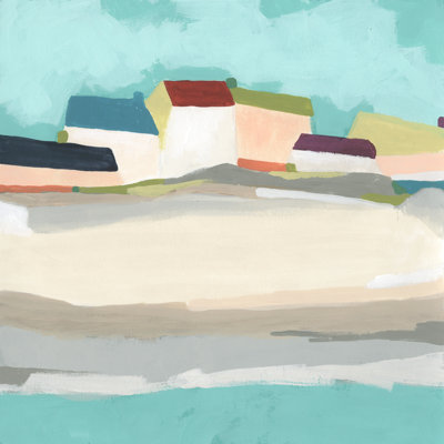 Coastal Village II by June Erica Vess - Wrapped Canvas Painting