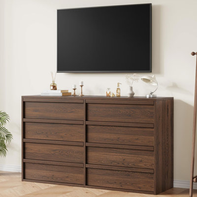 Commode de rangement moderne avec tiroirs profonds et large plateau de table pour la chambre à coucher, le salon et l'entrée
