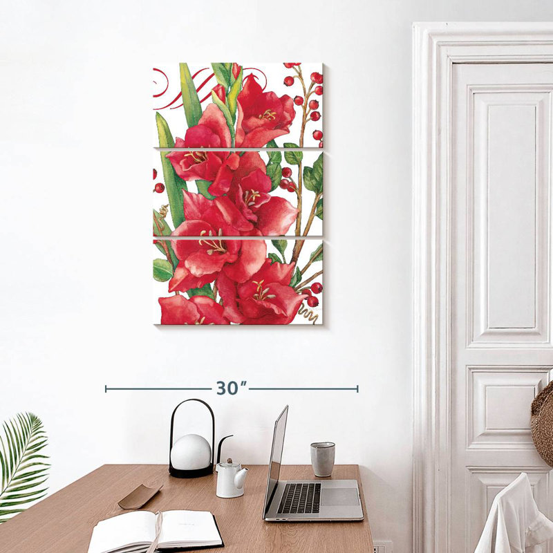 Harnek Flowers And Berries Gladiolas, 32" H x 20" W