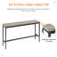 Ensemble 3 pièces de table de bar et de tabourets rembourrés en polyuréthane - Mobilier de salle à manger de hauteur pub pour bar et cuisine-1625489502