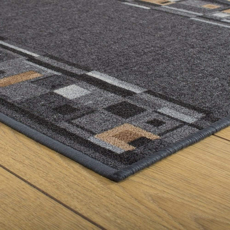 Bainbridge Island Hooked Graphite Indoor Rug, Runner 300cm x 66cm