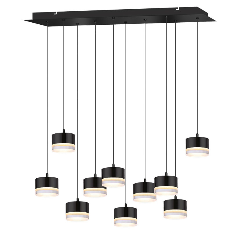 Barnsdall 10 - Light Cluster Pendant, Matte Black