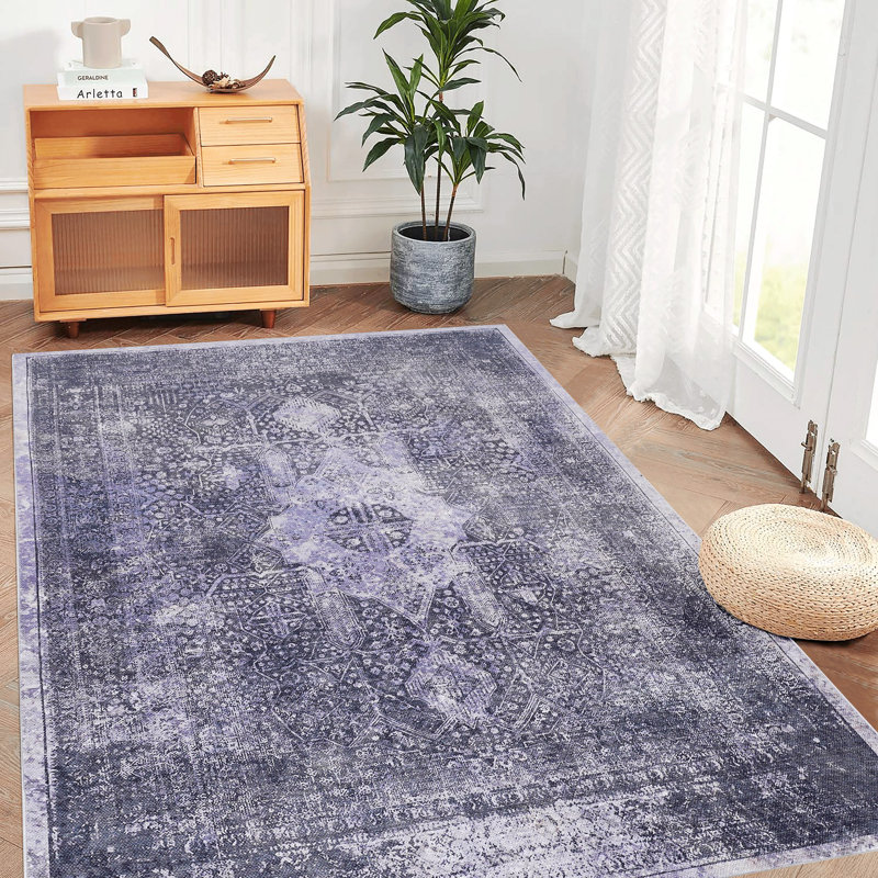 Tapis lavable anthracite (anthracite), Rectangle de 5 pi x 8 pi