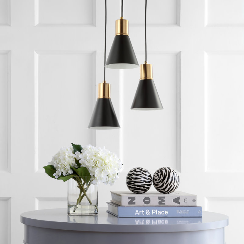Zurcher 3 - Light Black/Brass Gold Cluster Pendant