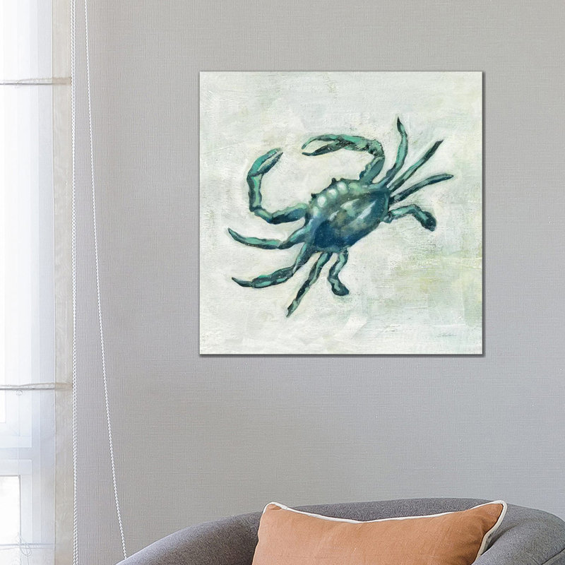Indigo Sea Life II by Silvia Vassileva - Wrapped Canvas Painting, 66.04 cm H x 66.04 cm W x 1.91 cm D