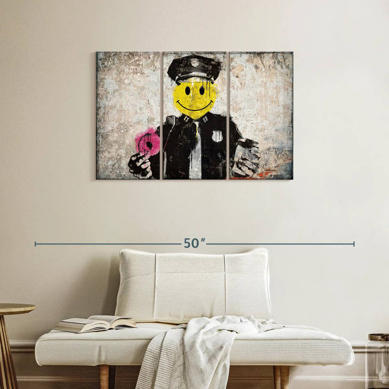 Khyia Smiley Cop Breakfast, 24" H x 38" W
