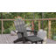 Chaise Adirondack commerciale en PEHD toutes saisons Ayleah avec porte-gobelet et repose-pieds escamotable-814326317