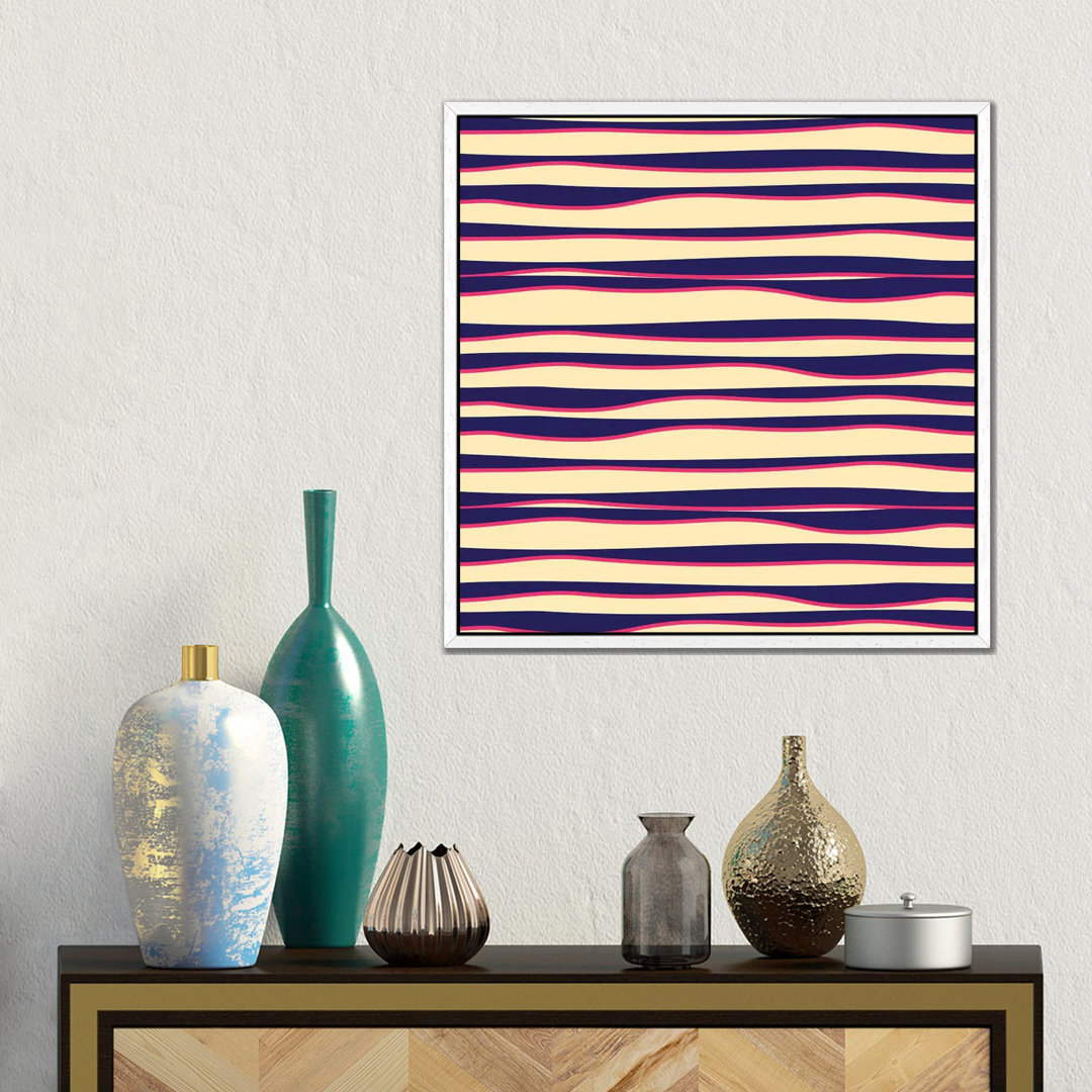 Funky Zebra von Tobias Fonseca - Galerie-umwickelte Leinwand Giclée auf Leinwand