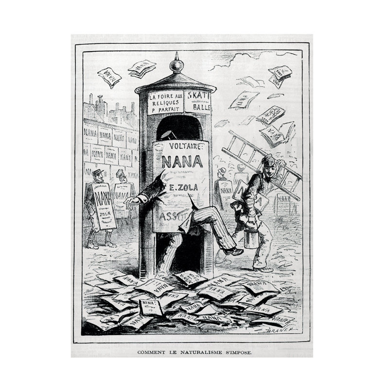 Anonyme, art satanique satirique, art sur toile du 19e siècle, H 19 po x l 14 po