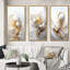 «Gold Sphere Fractal», 3 pièces sur toile-2037834718-2037834692
