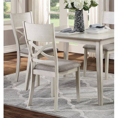 Antique White Finish 5Pc Dining Set Rectangular Table And 4 Side Chairs Wooden Dining Kitchen Furniture Breakfast Modern Dining Set ZXZX-B011P17067 -  August GroveÂ®, 055E5C9ED6DF4262BF57E4C98753F11C