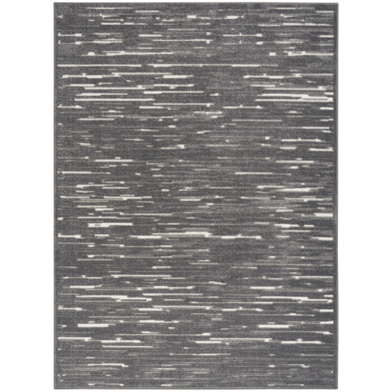 7' X 9' Gray Geometric Area Rug