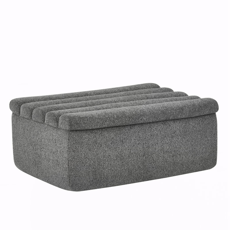 Banc pour chambre à coucher à l'extrémité du lit, Gris