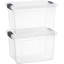 Latitude Run® Clear Storage Bins with Lids, 6 Pack- Plastic Storage Boxes for Home- 4.5 Quart-1218515848