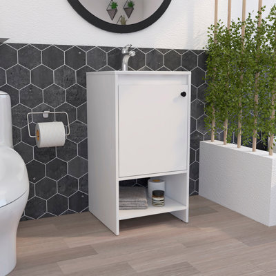 Meuble-lavabo autoportant Chariot, une tablette ouverte