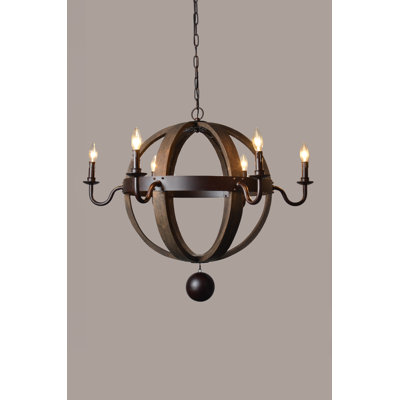 Clairville 6 - Light Dimmable Globe Chandelier
