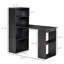 Bureau de bureau moderne avec tablettes de rangement à 6 niveaux, table d'écriture avec bibliothèque de 47 po-1995396687