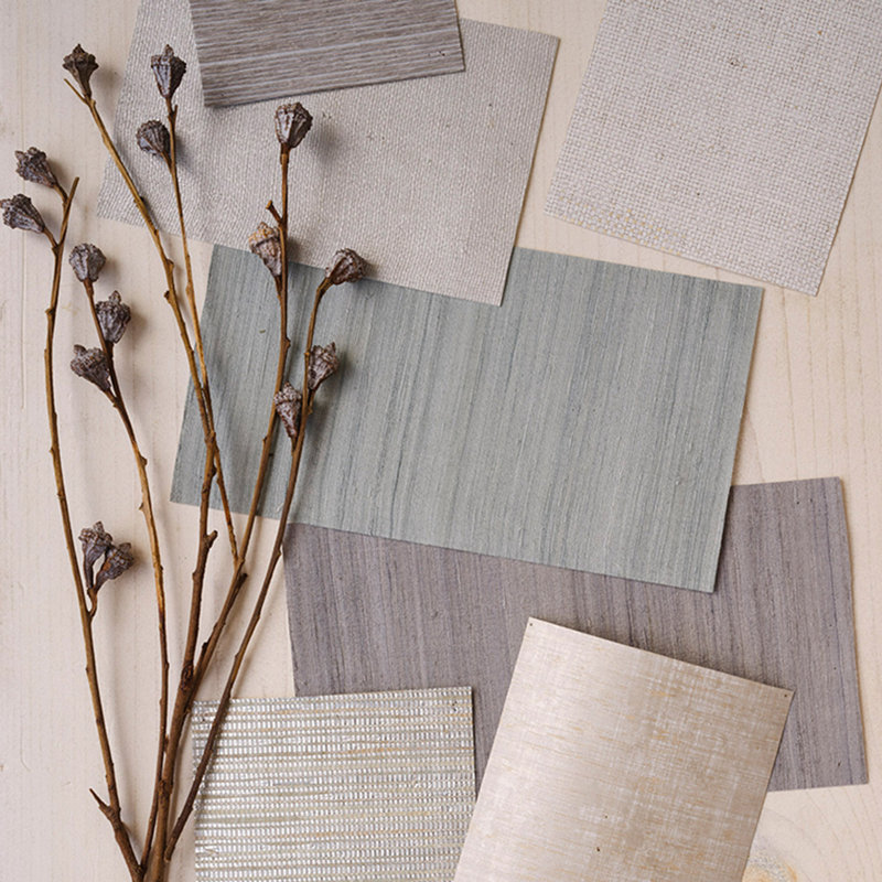 Shaded Silk Wallpaper, Stone