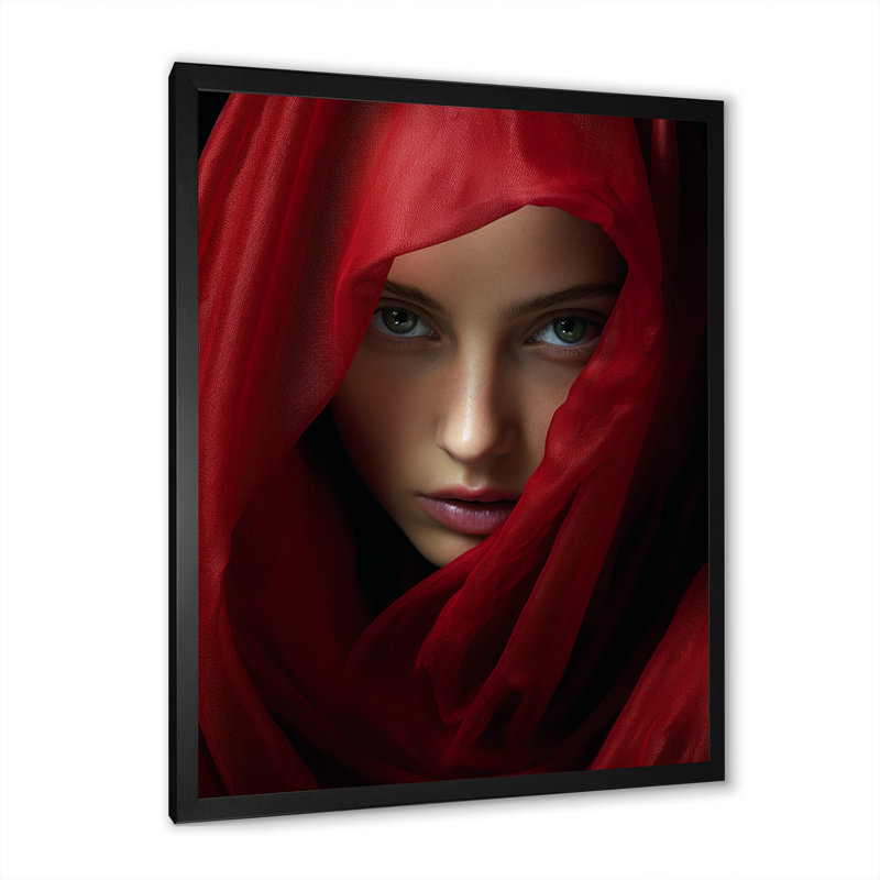 Magenta mystère - impression, Cadre simple noir, H 20 po x l 12 po x P 1 po