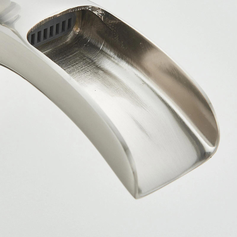 Brushed Nickel Bathroom Sink Faucet Waterfall Lavatory Vanity Mixer Taps w/Drain