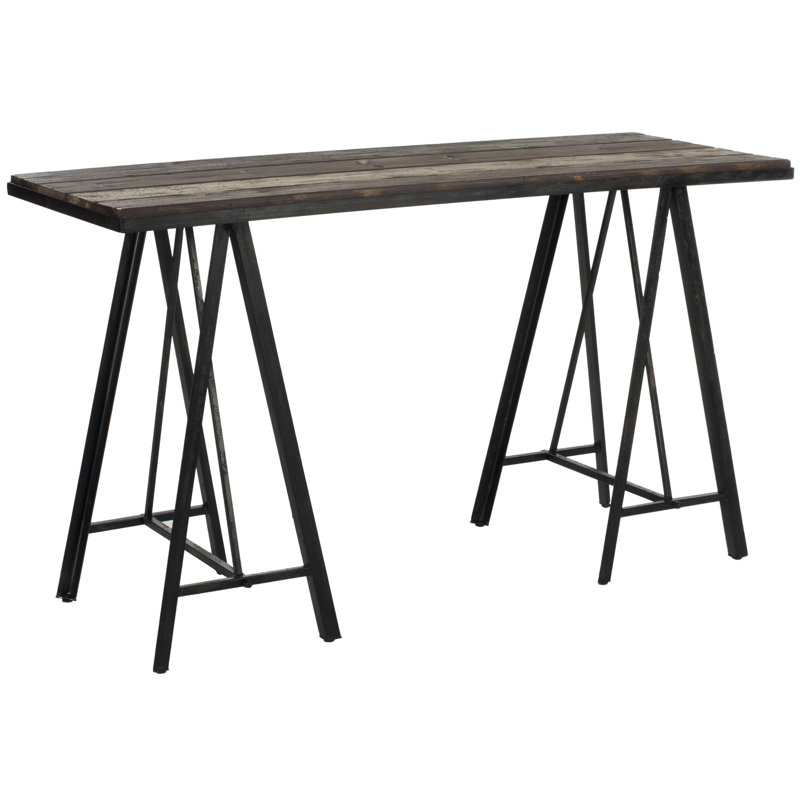 53.7'' Solid Wood Top Console Table