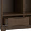 Harper 43"H Solid Wood Mid-Century Modern 6-Cube Bookcase with Drawers, Tapered Legs and Open Cubbies