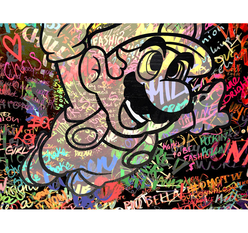 «Super Mario» par Stephen Chambers, impression sur toile tendue, L 18 po x H 15 po