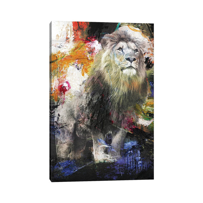 Lion - Print on Canvas, Wrapped Canvas, 66.04cm H x 45.72cm W x 1.91cm D
