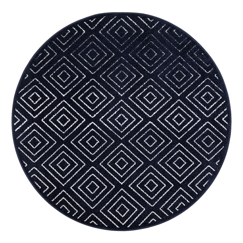 Tapis intérieur / extérieur Sabrina Soto Logan, Rond 5 pi 1 po
