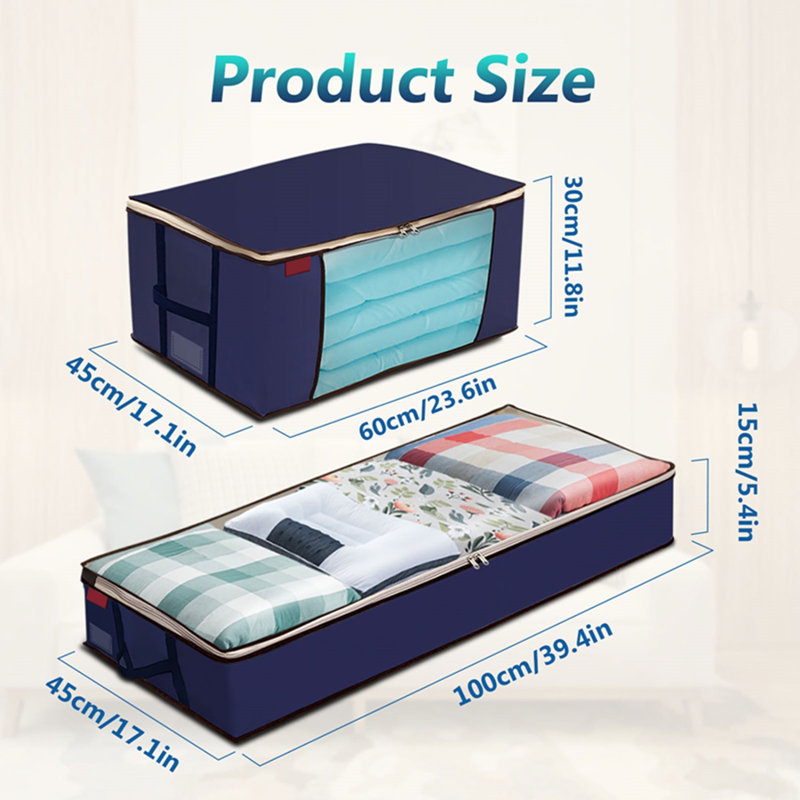 Clothes Storage, Foldable Blanket Storage Bag (Set of 4)
