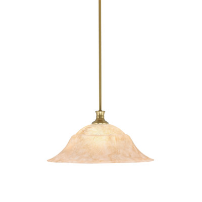 Stem Hung Pendant Shown With 20" Italian Marble Glass