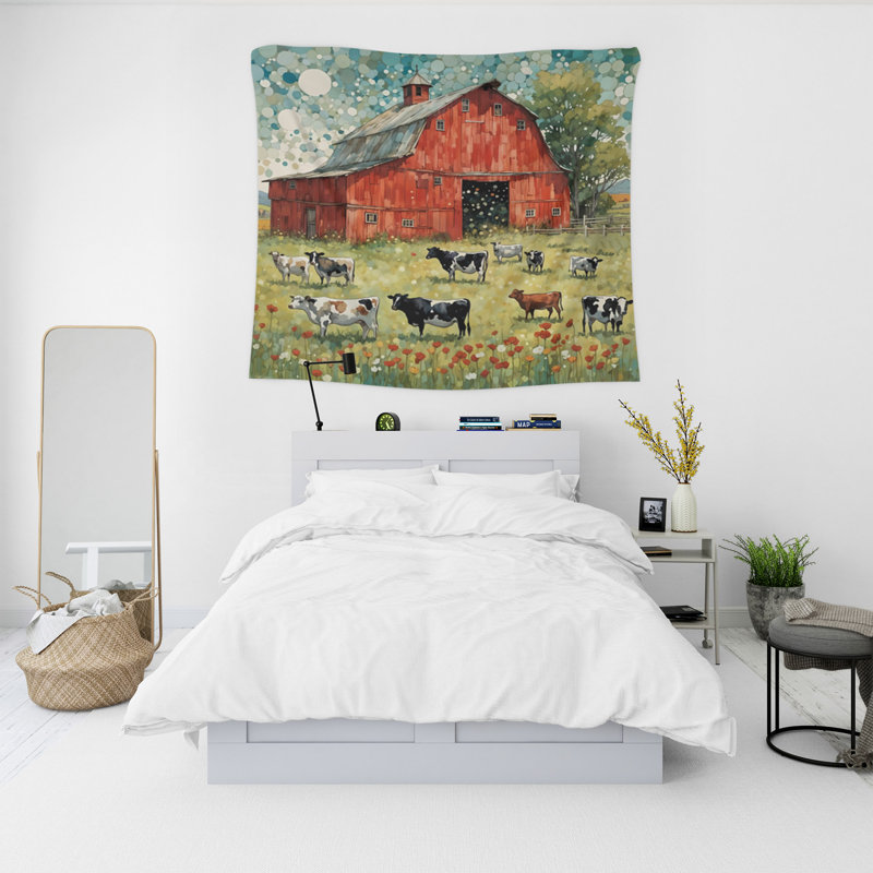 Tapisserie murale, H 88 po x l 104 po 