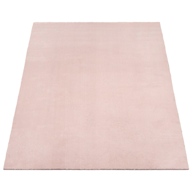 The Carpet Relax - Modern Rug, Fluffy, Short Pile, Non-Slip Underside, Washable up to 30°C, Super-Soft, Fur Look, Rose