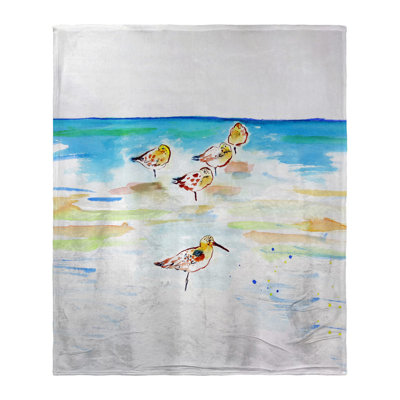Jeté en soie cinq Sanderlings