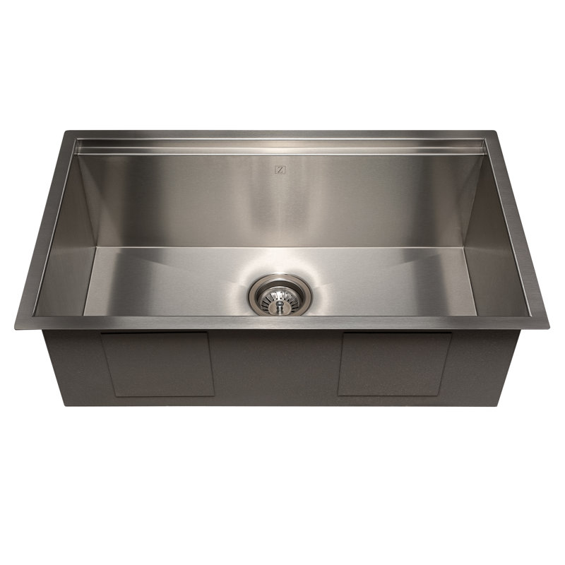 Garmisch Stainless Steel 30" L x 18" W Undermount Kitchen Sink with Basket Strainer