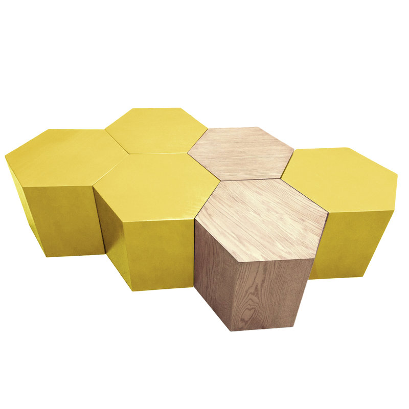 Coffee Table, 16" H x 40" L x 40" W, Matte Gray