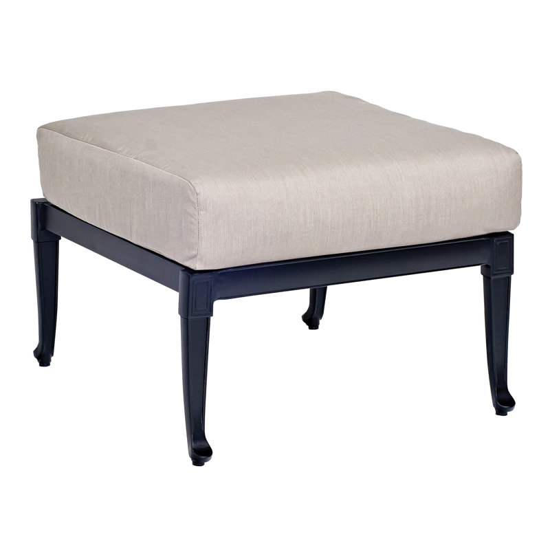 Wiltshire Outdoor Ottoman, Canvas Spa, Graphite
