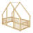 Dreamy Kids’ House Bed Ground-Level Design With Sturdy Wooden Guardrails-1836043456