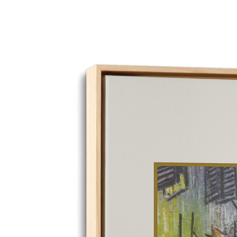 «Van Terrace» par Van Gogh, impression sur toile dans un cadre, H 18,75 po x l 12,75 po, Cadre américain en érable flottant