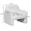 Élégant et minimaliste fauteuil en molleton simple avec accoudoirs et coussin, fauteuil-104579960