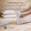 Mhg Living Duck Feather Pillows - Soft Cotton Cover Breathable Support For Side & Back Sleepers - Pack Of 2