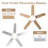 52" Modern Ceiling Fan with Lights and Remote, Chrome Ceiling Fan with Reversible Blades-2139063031-2139063030