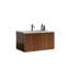 Meuble-lavabo rayé en noyer rayé de 30 po avec lavabo en céramique blanche Etna pour salle de bain moderne, KD