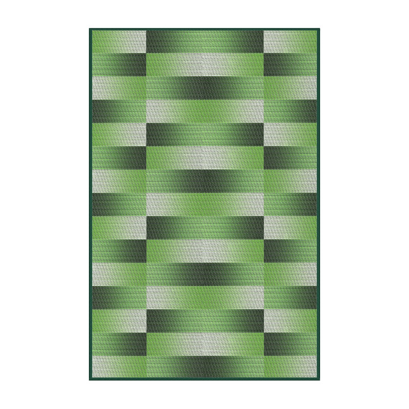 Tapis décoratif bleu marine Reinoso, Rectangle 5 pi x 7 pi