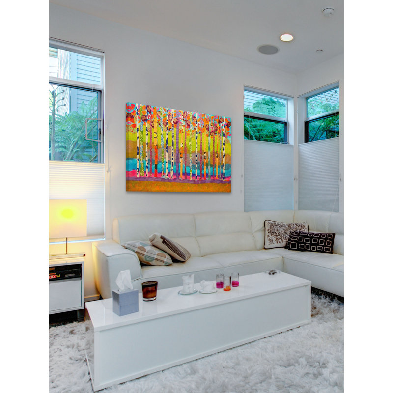 « fleuriing bouleau trees » par lisa me, reproduction d’art sur toile tendue, 40 po x 60 po